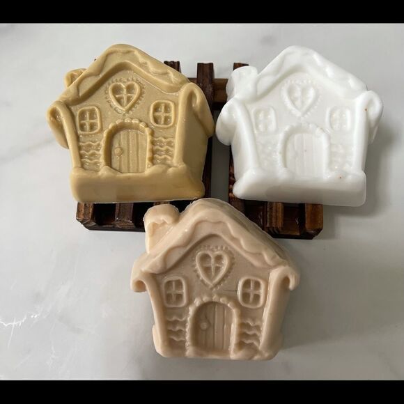 Gingerbread houses- soap bars- Handmade natural Shea butter soap - Picture 1 of 9